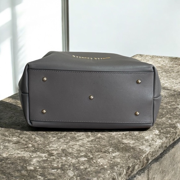 Authentic Dooney & Bourke Gray Leather Satchel Bag! - Picture 5 of 13